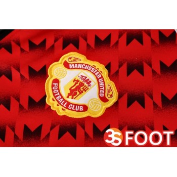Ensemble Survetement De Foot - Veste Manchester United Rouge Noir 2025/2026