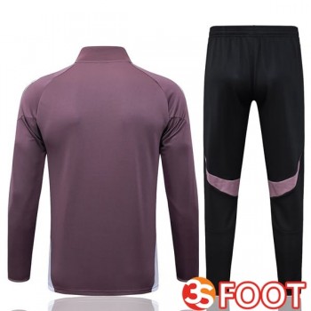 Ensemble Survetement De Foot - Veste Manchester United Pourpre 2025/2026
