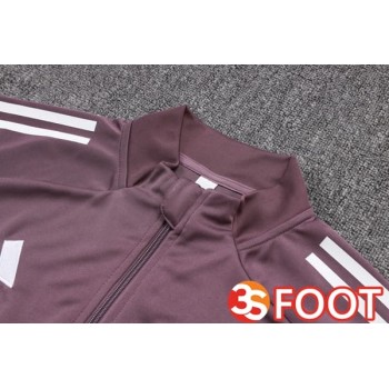 Ensemble Survetement De Foot - Veste Manchester United Pourpre 2025/2026