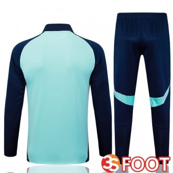 Ensemble Survetement De Foot - Veste Arsenal Vert Bleu Royal 2025/2026