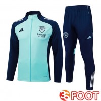 Ensemble Survetement De Foot - Veste Arsenal Vert Bleu Royal 2025/2026