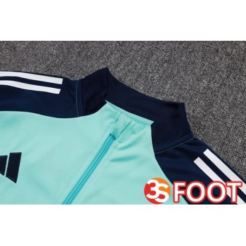 Ensemble Survetement De Foot - Veste Arsenal Vert Bleu Royal 2025/2026