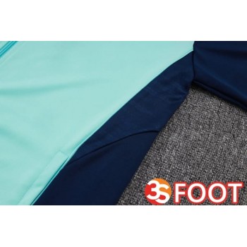 Ensemble Survetement De Foot - Veste Arsenal Vert Bleu Royal 2025/2026