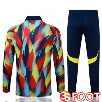 Ensemble Survetement De Foot - Veste Arsenal Rouge Jaune 2025/2026