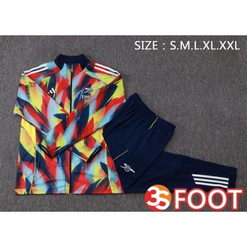 Ensemble Survetement De Foot - Veste Arsenal Rouge Jaune 2025/2026
