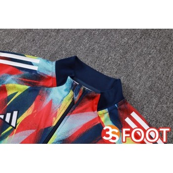 Ensemble Survetement De Foot - Veste Arsenal Rouge Jaune 2025/2026