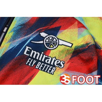Ensemble Survetement De Foot - Veste Arsenal Rouge Jaune 2025/2026