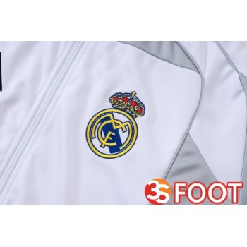Ensemble Survetement De Foot - Veste Real Madrid Blanc 2025/2026