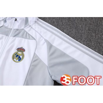 Ensemble Survetement De Foot - Veste Real Madrid Blanc 2025/2026