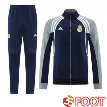 Ensemble Survetement De Foot - Veste Real Madrid Bleu Royal 2025/2026
