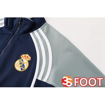 Ensemble Survetement De Foot - Veste Real Madrid Bleu Royal 2025/2026