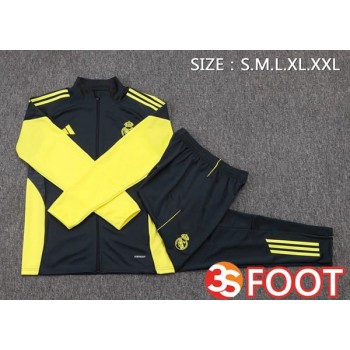 Ensemble Survetement De Foot - Veste Real Madrid Bleu Royal Jaune 2025/2026