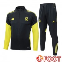 Ensemble Survetement De Foot - Veste Real Madrid Bleu Royal Jaune 2025/2026