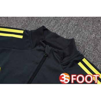 Ensemble Survetement De Foot - Veste Real Madrid Bleu Royal Jaune 2025/2026