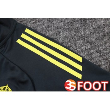 Ensemble Survetement De Foot - Veste Real Madrid Bleu Royal Jaune 2025/2026