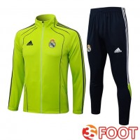 Ensemble Survetement De Foot - Veste Real Madrid Vert 2025/2026 Ensemble Survetement De Foot - Veste Real Madrid Vert 2025/2026