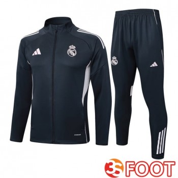 Ensemble Survetement De Foot - Veste Real Madrid Bleu Royal 2025/2026