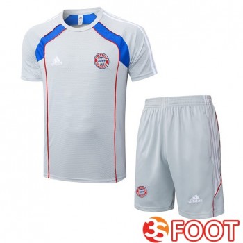 Ensemble Training T-Shirts Bayern Munich + Shorts Gris 2025/2026