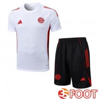 Ensemble Training T-Shirts Bayern Munich + Shorts Blanc 2025/2026