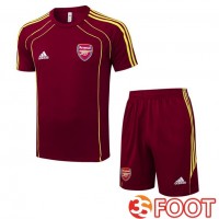 Ensemble Training T-Shirts Arsenal + Shorts Rouge 2025/2026