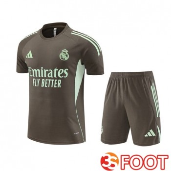 Ensemble Training T-Shirts Real Madrid + Shorts Gris 2025/2026