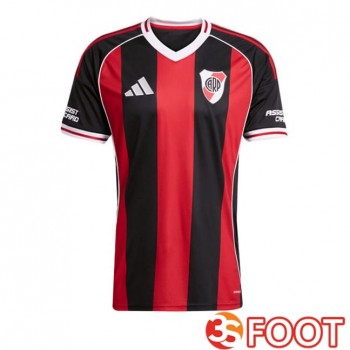 Maillot De Foot River Plate Exterieur Rouge Noir 2025/2026