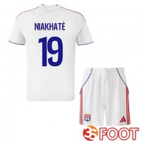 Maillot De Foot Lyon OL (NIAKHATÉ 19) Enfant Domicile Blanc 2025/2026 Maillot De Foot Lyon OL (NIAKHATÉ 19) Enfant Domicile Blanc 2025/2026