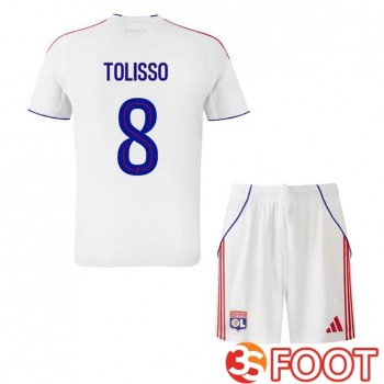 Maillot De Foot Lyon OL (VERETOUT 7) Enfant Domicile Blanc 2025/2026