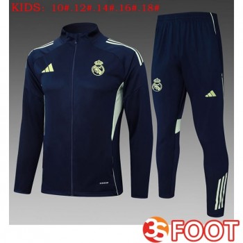 Ensemble Survetement De Foot - Veste Real Madrid Enfant Bleu Royal 2025/2026