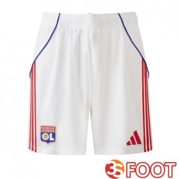Short De Foot Lyon OL Domicile Blanc 2025/2026