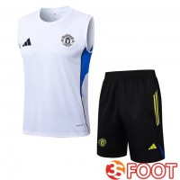 Gilet Foot Manchester United + Shorts Blanc 2025/2026