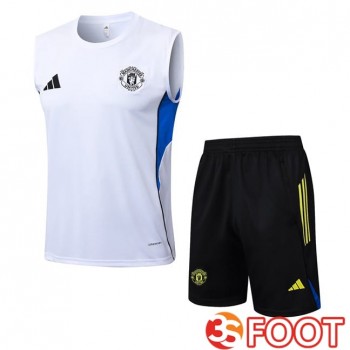 Gilet Foot Manchester United + Shorts Blanc 2025/2026