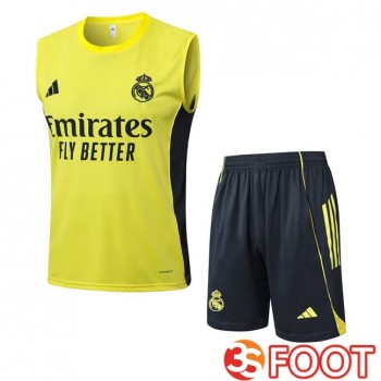 Gilet Foot Real Madrid + Shorts Jaune 2025/2026