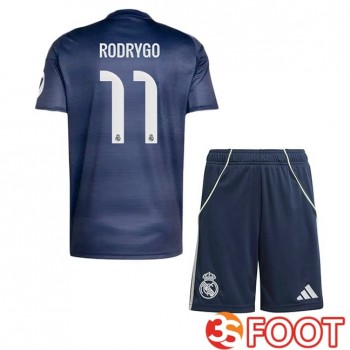 Maillot De Foot Real Madrid (Rodrygo 11) Enfant Exterieur Bleu Royal 2025/2026