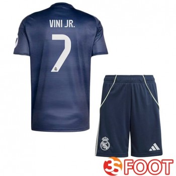 Maillot De Foot Real Madrid (Vini Jr. 7) Enfant Exterieur Bleu Royal 2025/2026