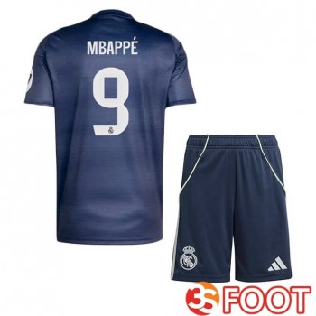 Maillot De Foot Real Madrid (Mbappé 9) Enfant Exterieur Bleu Royal 2025/2026