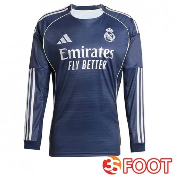 Maillot De Foot Real Madrid Exterieur Manche longue Bleu Royal 2025/2026