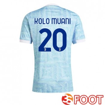 Maillot De Foot Juventus (KOLO MUANI 20) Exterieur Bleu Blanc 2025/2026