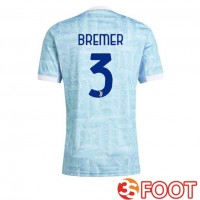 Maillot De Foot Juventus (BREMER 3) Exterieur Bleu Blanc 2025/2026