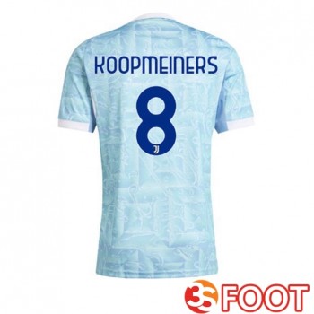 Maillot De Foot Juventus (KOOPMEINERS 8) Exterieur Bleu Blanc 2025/2026