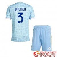 Maillot De Foot Juventus (BREMER 3) Enfant Exterieur Bleu Blanc 2025/2026
