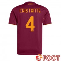 Maillot De Foot AS Roma (CRISTANTE 4) Domicile Rouge 2025/2026