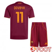 Maillot De Foot AS Roma (DOVBYK 11) Enfant Domicile Rouge 2025/2026