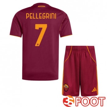 Maillot De Foot AS Roma (PELLEGRINI 7) Enfant Domicile Rouge 2025/2026