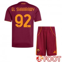 Maillot De Foot AS Roma (EL SHAARAWY 92) Enfant Domicile Rouge 2025/2026