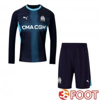 Maillot De Foot Marseille OM Enfant Exterieur Manche longue Bleu Royal 2025/2026