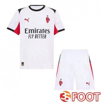 Maillot De Foot AC Milan Enfant Exterieur Blanc 2025/2026