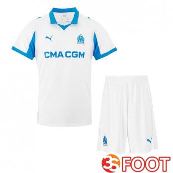 Maillot De Foot Marseille OM Enfant Domicile Blanc 2025/2026