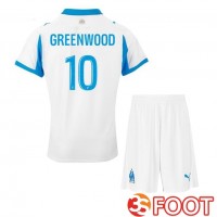 Maillot De Foot Marseille OM (GREENWOOD 10) Enfant Domicile Blanc 2025/2026