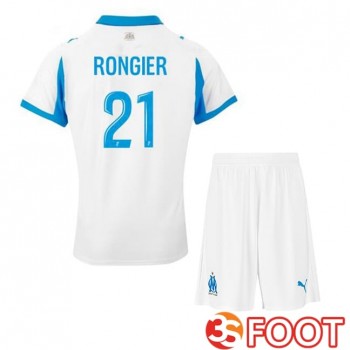 Maillot De Foot Marseille OM (RONGIER 21) Enfant Domicile Blanc 2025/2026